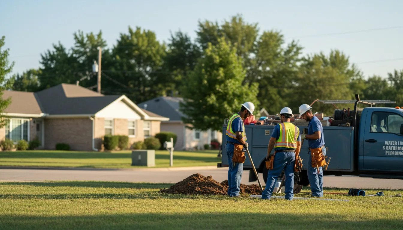 Residential water line and bathroom plumbing service in Greenwich, UT